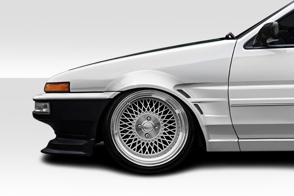 1984-1987 Toyota Corolla D1 Sport Style 25MM Front Fenders - FRP