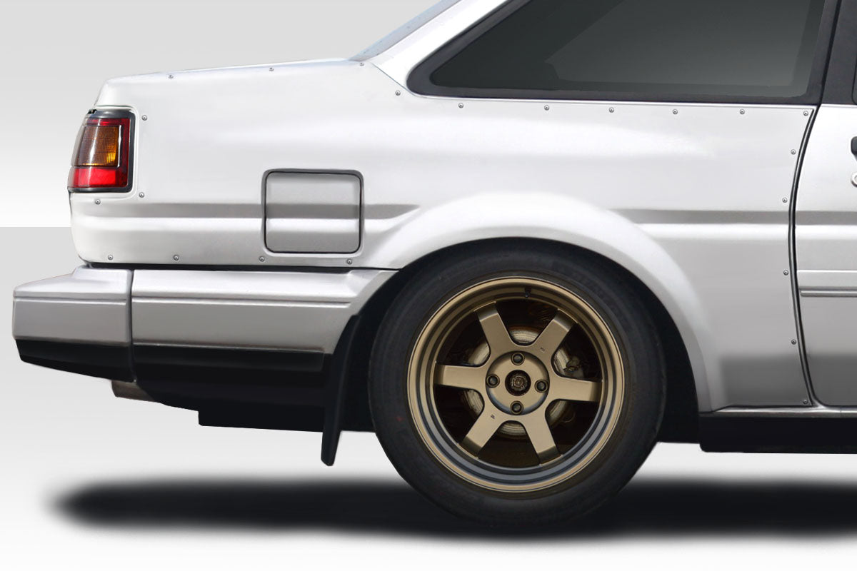 1984-1987 Toyota Corolla D1 Sport Style 40MM Rear Fender Flares - FRP