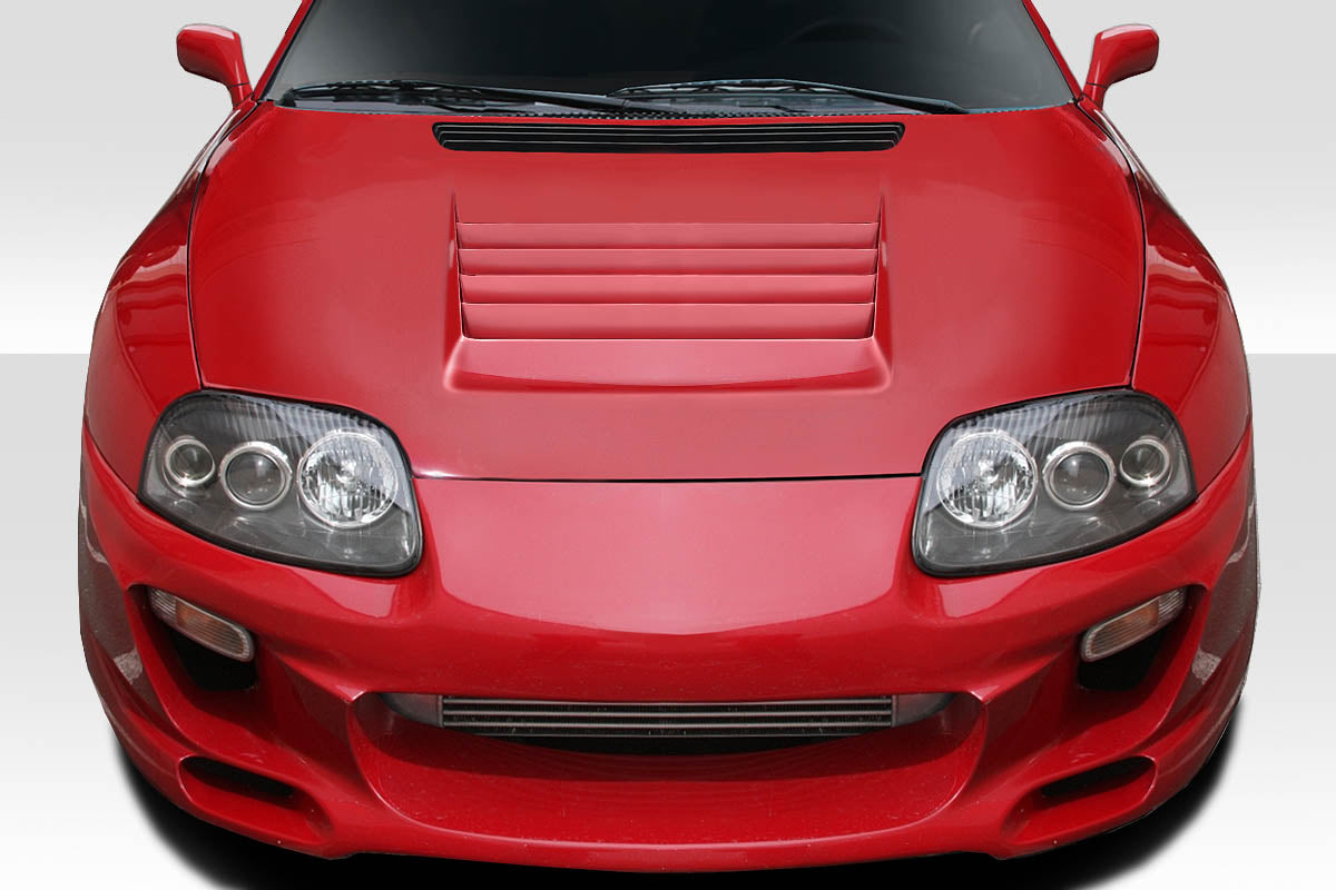 1993-1998 Toyota Supra D1 Style Hood - 1 Piece - FRP