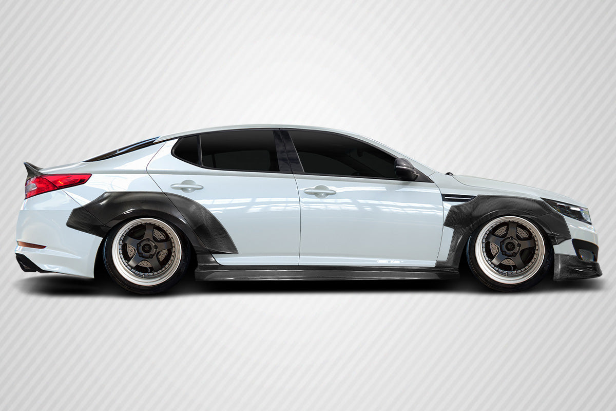 2011-2013 Kia Optima Carbon Creations CPR Body Kit - 14 Piece - Includes 116098 CPR Front Lip, 116247 CPR Side Skirts,, 116248 CPR Front Fender Flares, 116249 CPR Rear Fender Flares. 116246 CPR Rear Wing Spoiler (S)