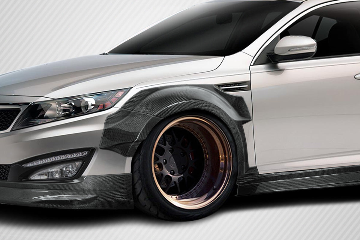 2011-2013 Kia Optima Carbon Creations CPR Body Kit - 14 Piece - Includes 116098 CPR Front Lip, 116247 CPR Side Skirts,, 116248 CPR Front Fender Flares, 116249 CPR Rear Fender Flares. 116246 CPR Rear Wing Spoiler (S)