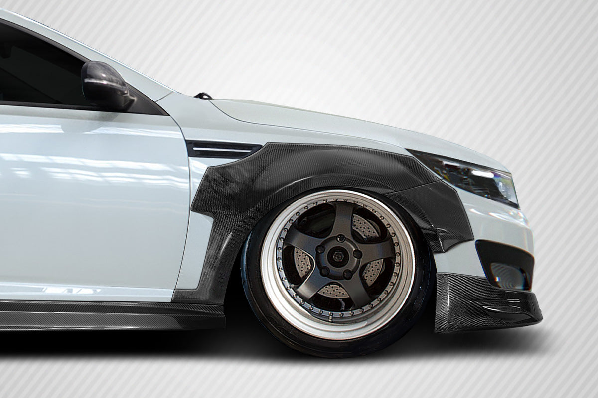 2011-2013 Kia Optima Carbon Creations CPR Body Kit - 14 Piece - Includes 116098 CPR Front Lip, 116247 CPR Side Skirts,, 116248 CPR Front Fender Flares, 116249 CPR Rear Fender Flares. 116246 CPR Rear Wing Spoiler (S)