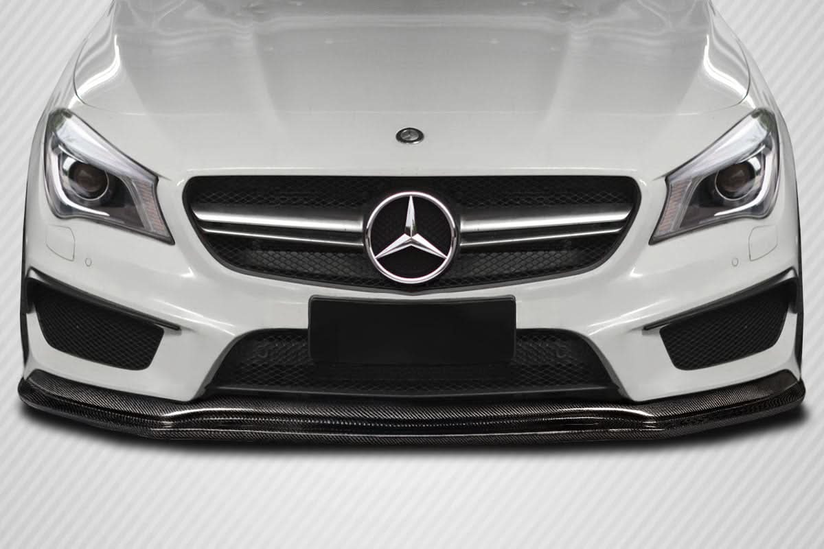 2014-2016 Mercedes CLA Class Reactor Style Front Lip Spoiler - Carbon Fiber