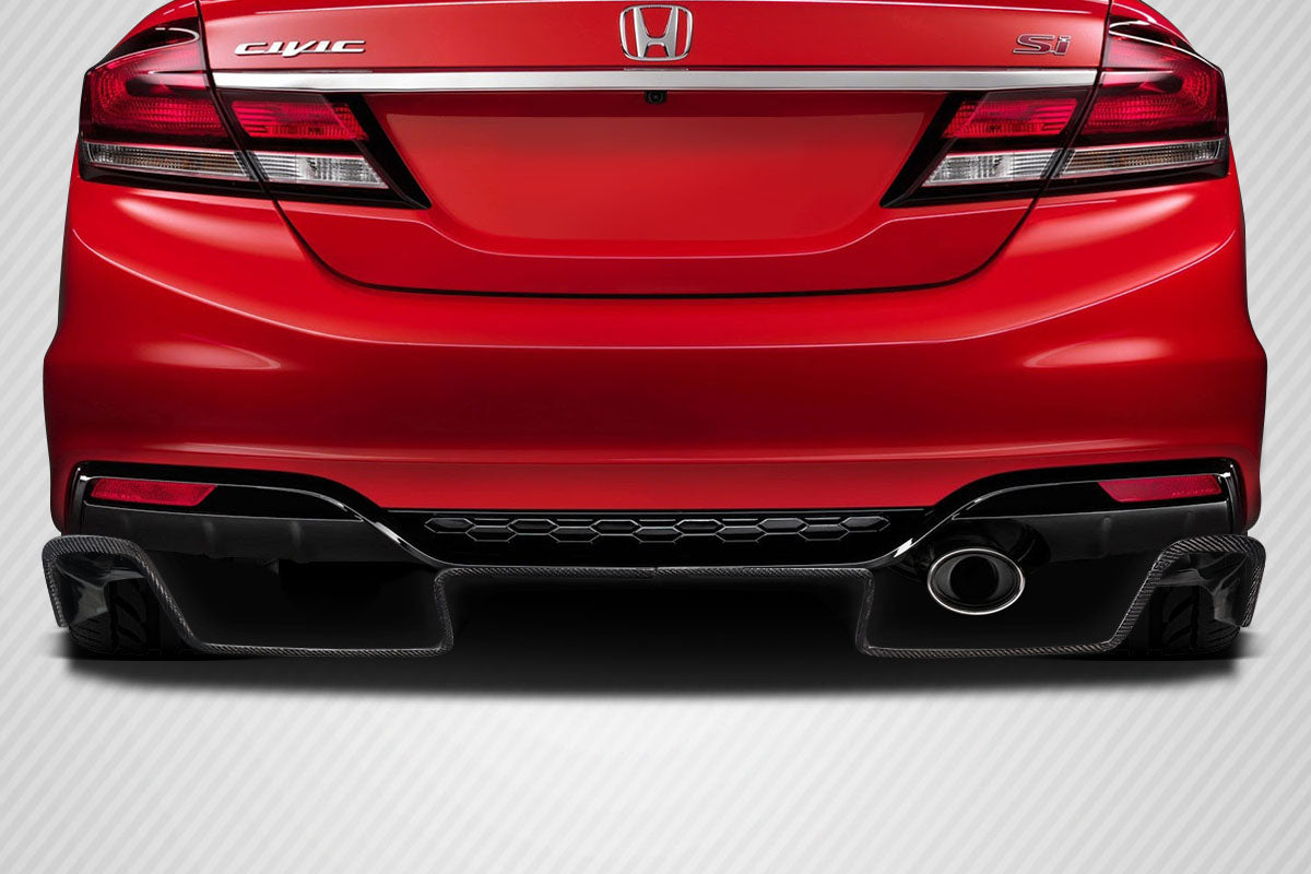 2006-2015 Honda Civic Velocity Style Rear Diffuser - Carbon Fiber