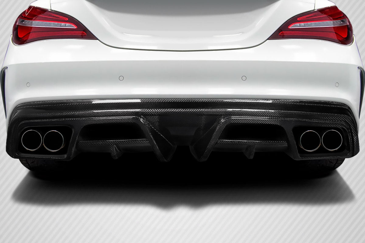 2014-2016 Mercedes CLA Burnout Style Rear Diffuser - Carbon Fiber