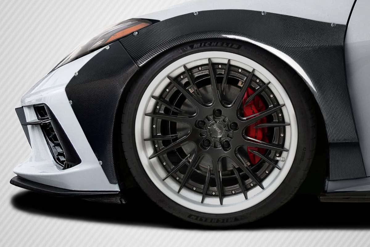 2020-2025 Chevrolet Corvette C8 Gran Veloce Style Wide Body Front Fender Flares - 4 Pieces