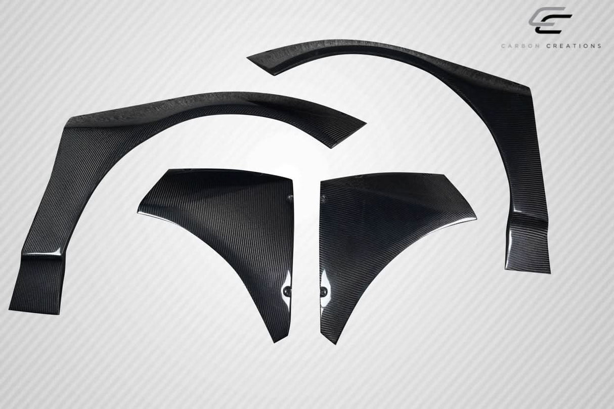 2020-2025 Chevrolet Corvette C8 Gran Veloce Style Wide Body Front Fender Flares - 4 Pieces
