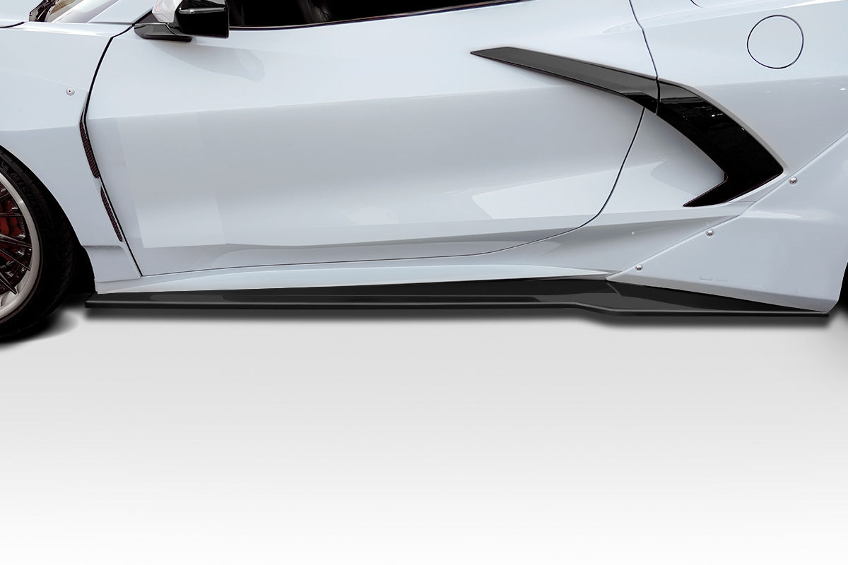 2020-2025 Chevrolet Corvette C8 Gran Veloce Style Side Skirt Splitters - FRP