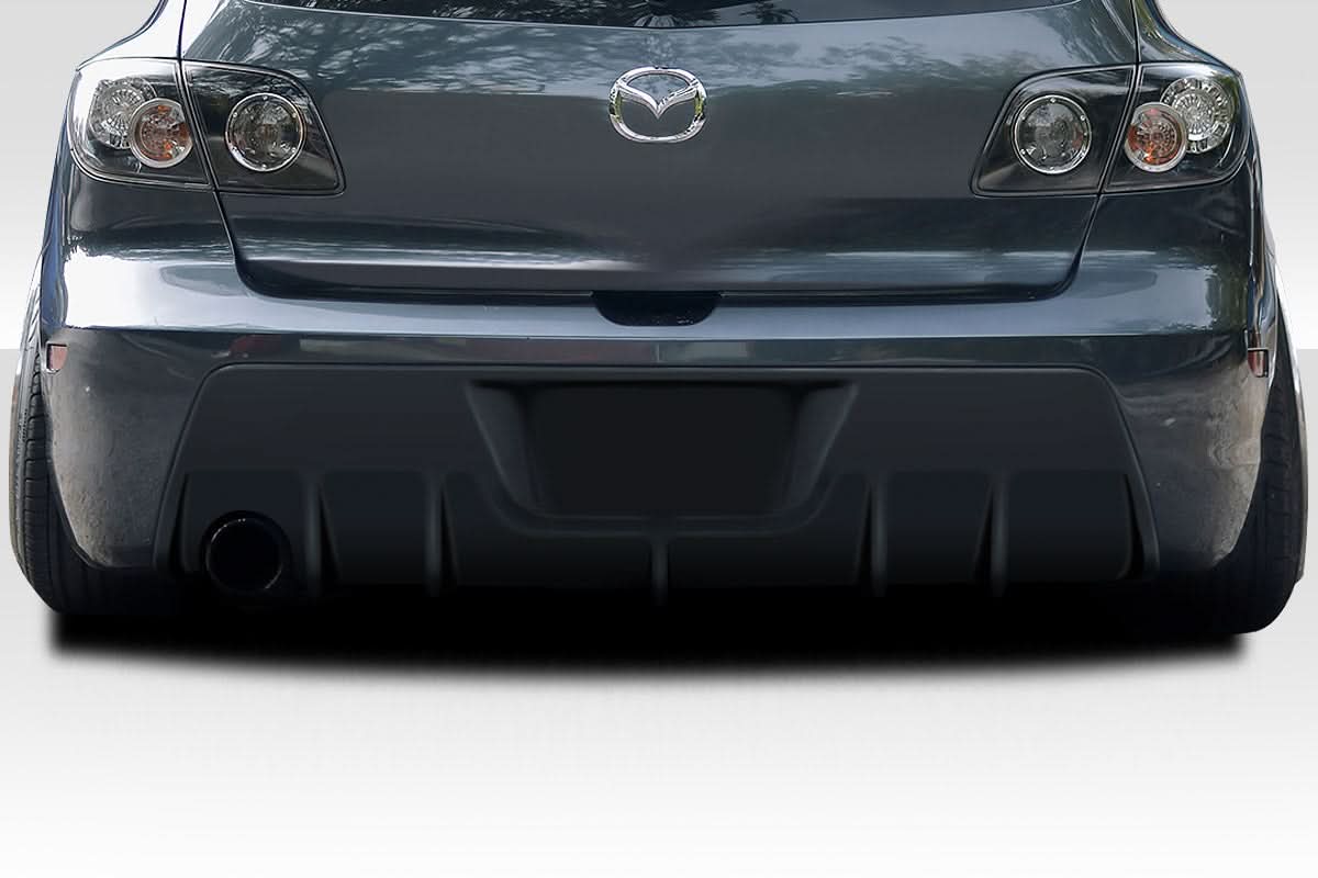 2004-2009 Mazda 3 Corkscrew Style Rear Diffuser - 1 Piece - FRP