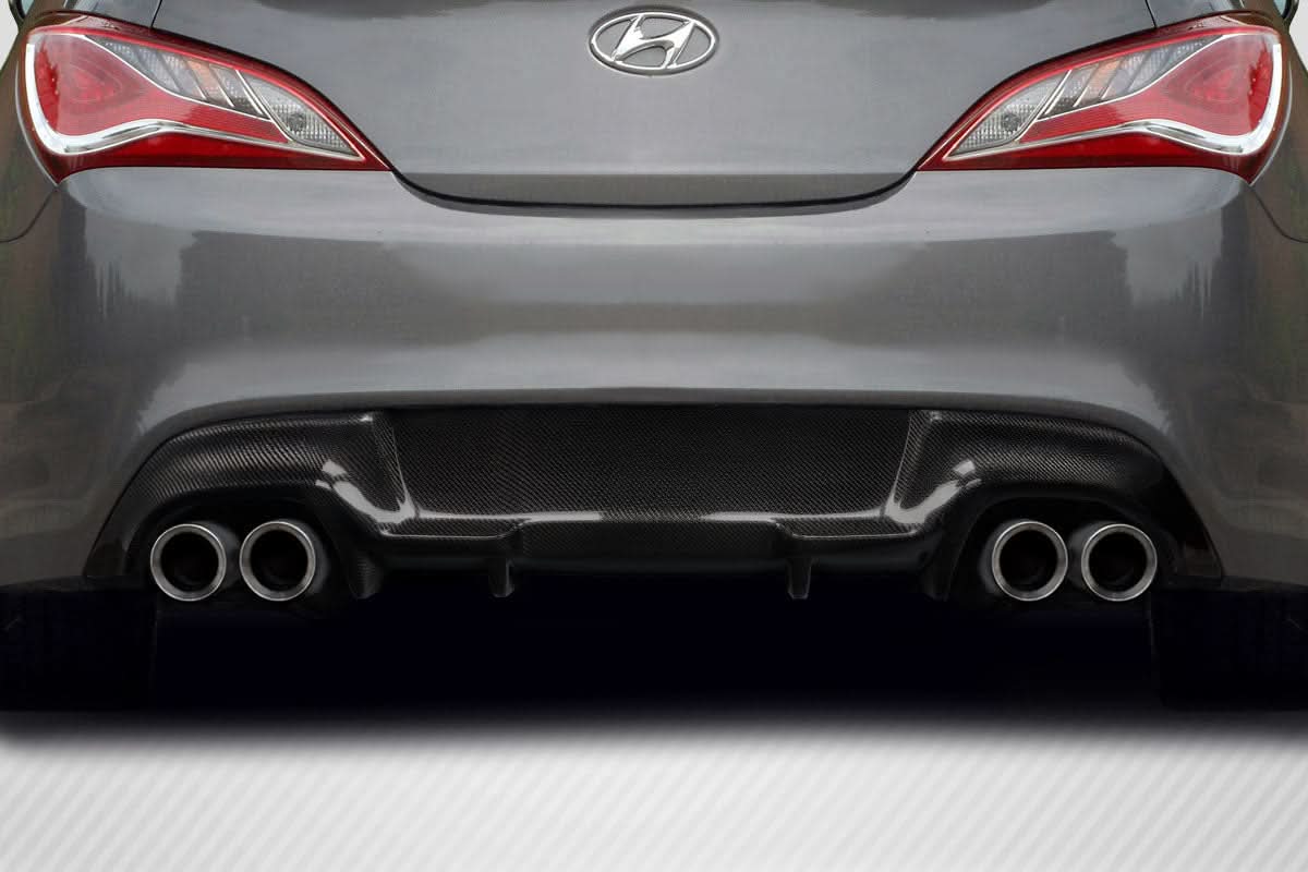 2010-2016 Hyundai Genesis Coupe Twins Style Rear Diffuser - Carbon Fiber