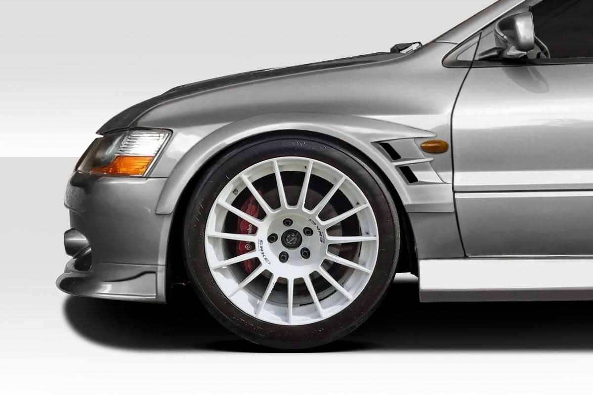 2003-2006 Mitsubishi Lancer Evolution 8 9 Cyber Style Front Fender Flares - 2 Pieces - FRP