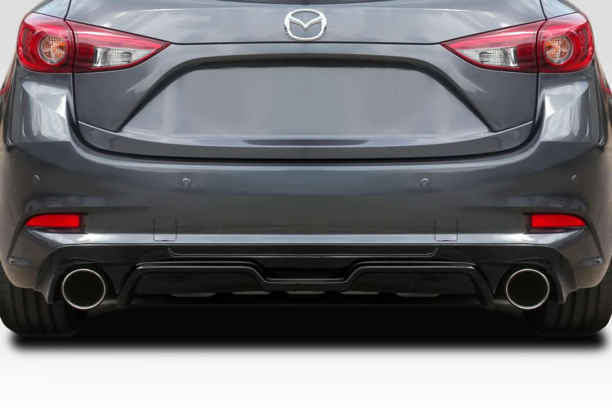 2017-2018 Mazda 3 5dr Hatchback MKS Style Rear Diffuser - FRP