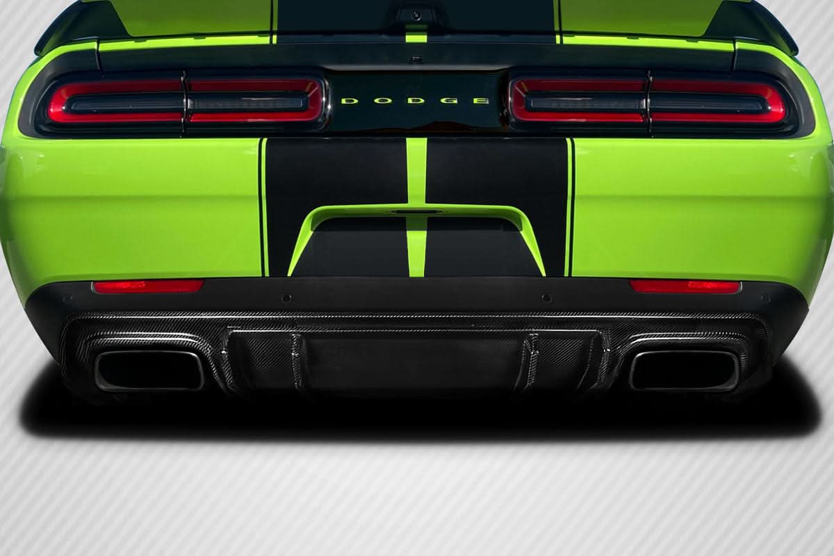 2015-2023 Dodge Challenger Patriot Style Rear Diffuser - Carbon Fiber