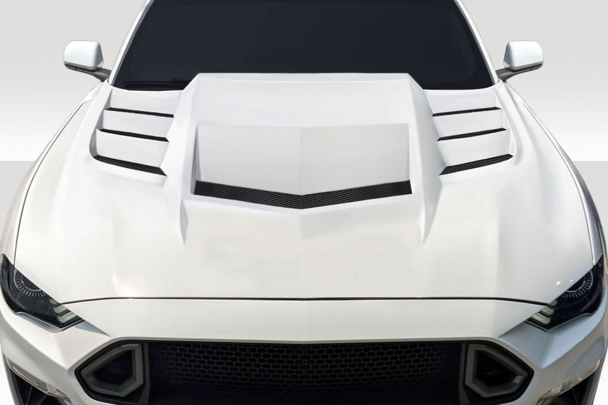 2018-2023 Ford Mustang Interceptor Style Hood - 1 Piece - FRP