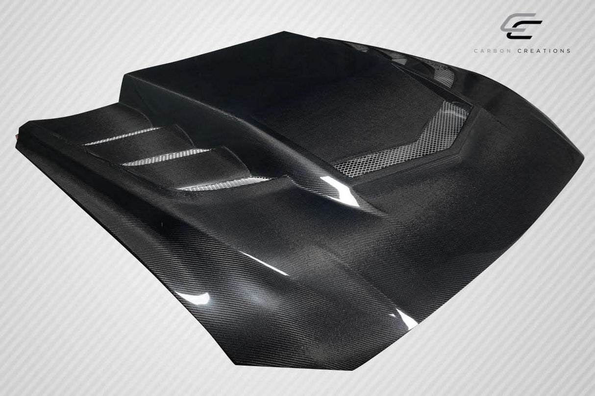 2018-2023 Ford Mustang Interceptor Style Hood - Carbon Fiber