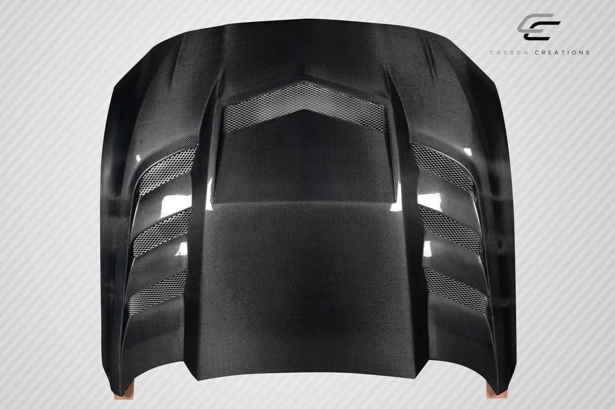 2018-2023 Ford Mustang Interceptor Style Hood - Carbon Fiber