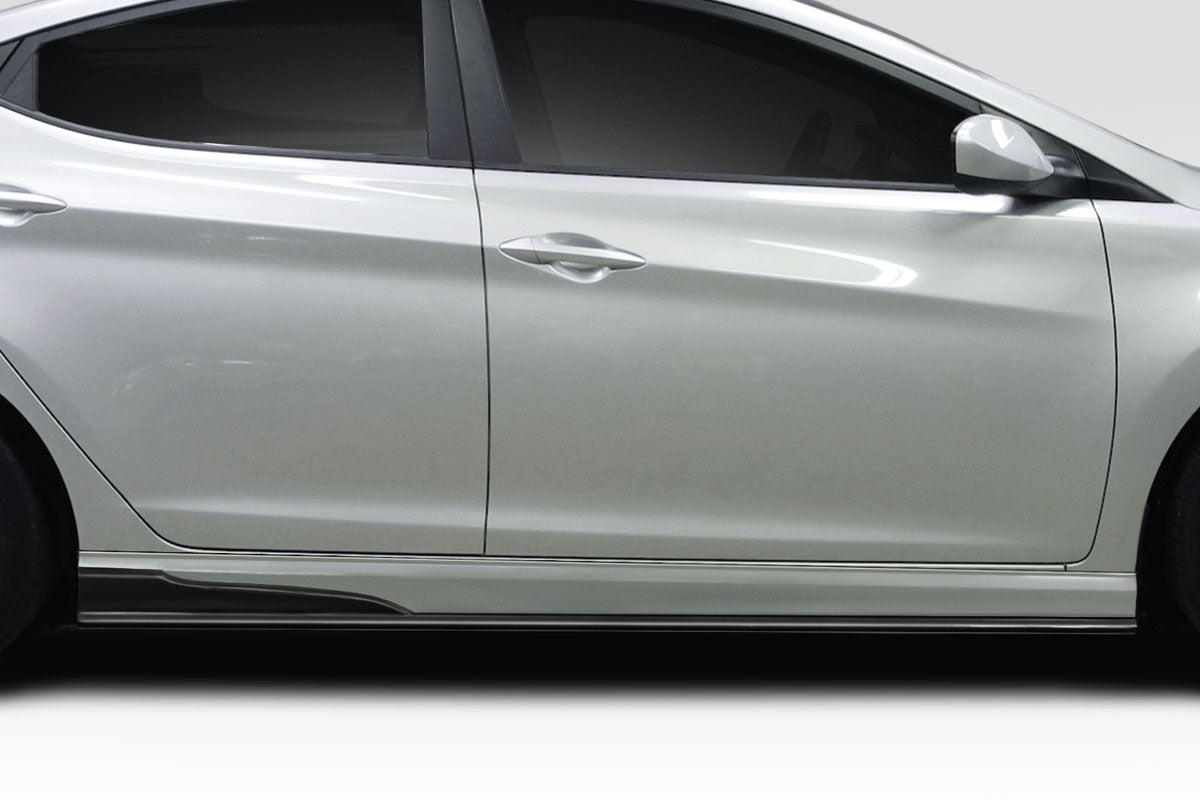 2011-2013 Hyundai Elantra SQR Style Side Skirts 2 Piece - FRP