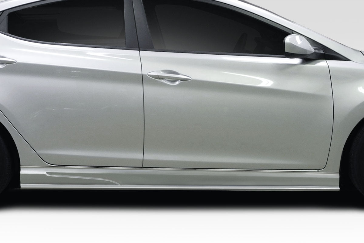 2011-2013 Hyundai Elantra SQR Style Side Skirts 2 Piece - FRP