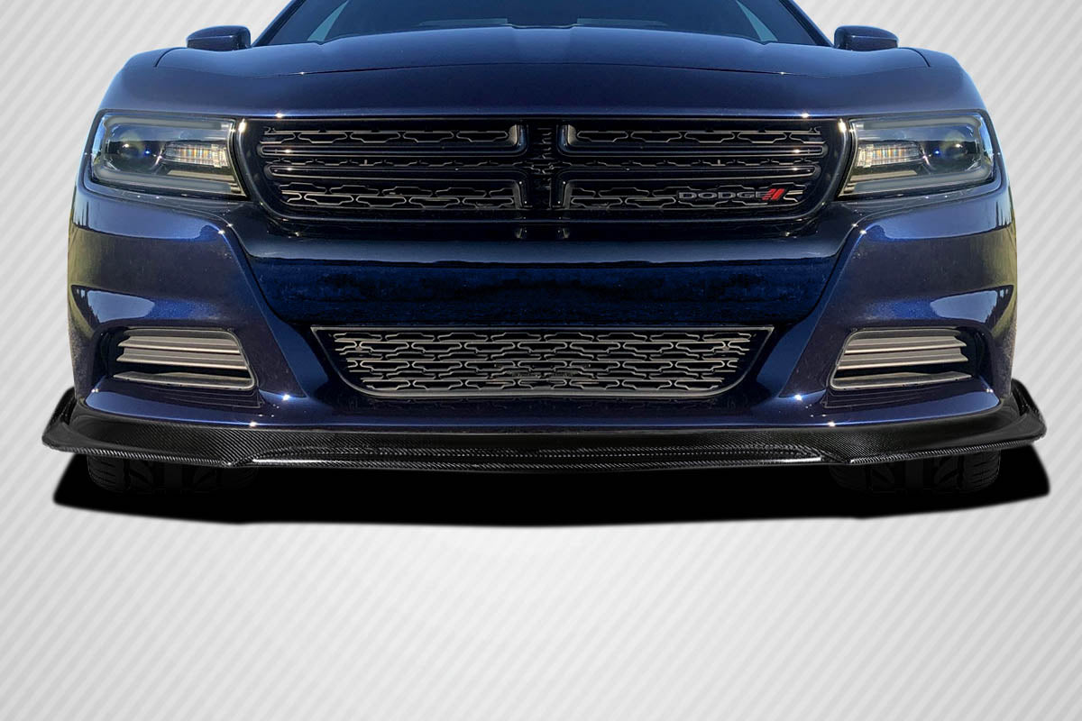 2015-2023 Dodge Charger Sportline Style Front Lip Spoiler - Carbon