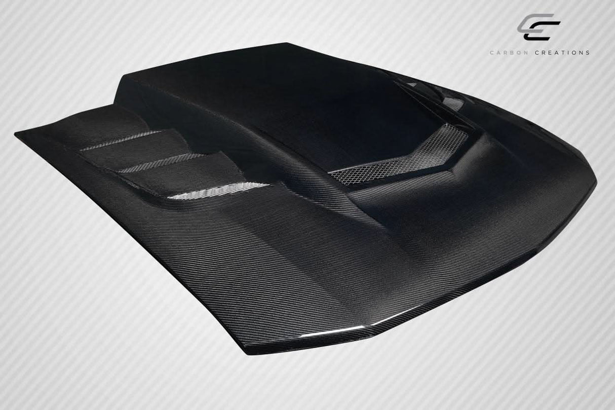 2005-2009 Ford Mustang Interceptor Style Hood - Carbon Fiber