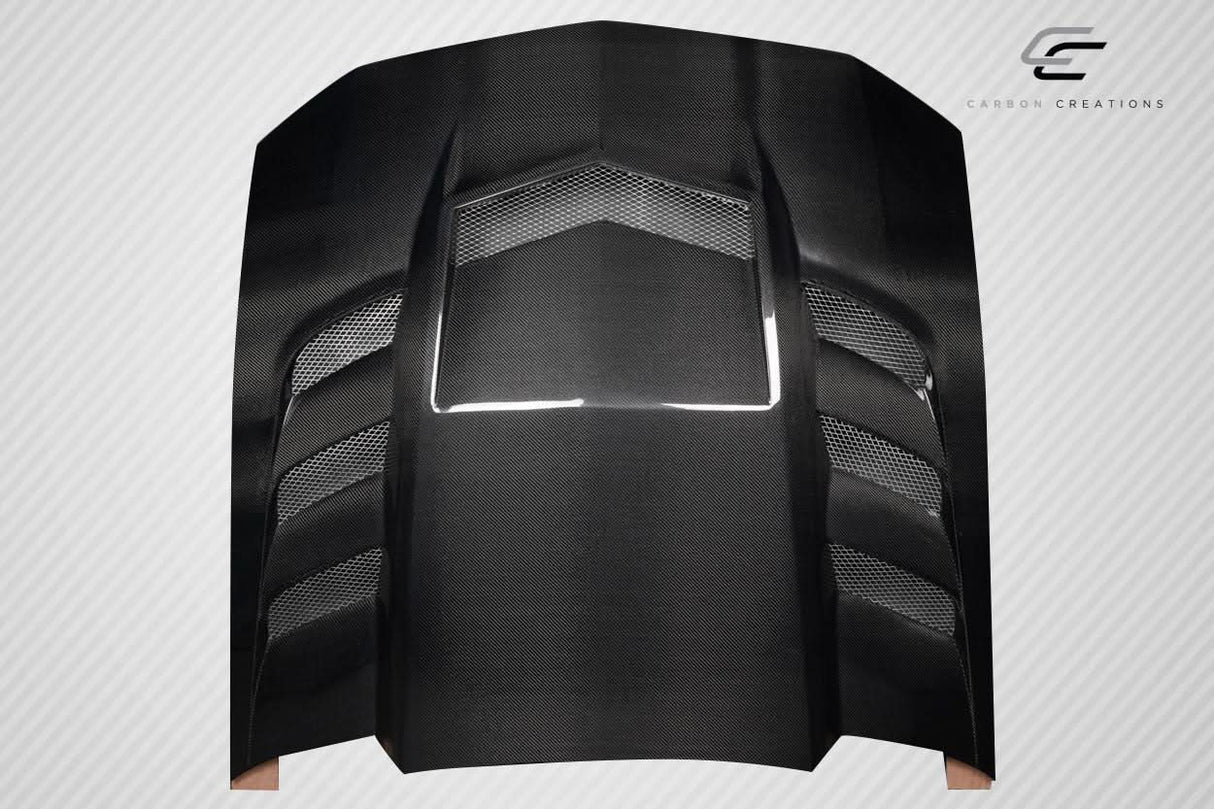 2005-2009 Ford Mustang Interceptor Style Hood - Carbon Fiber