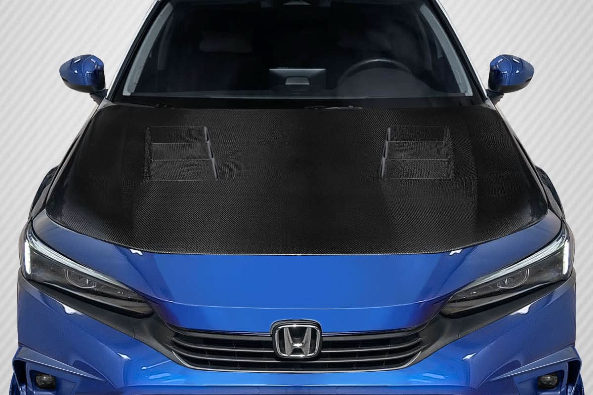 2022-2025 Honda Civic Torque Style Hood - Carbon Fiber