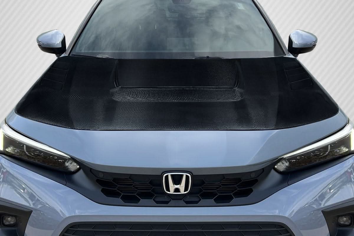 2022-2025 Honda Civic Suzuka Style Hood - 1 Piece Carbon Fiber