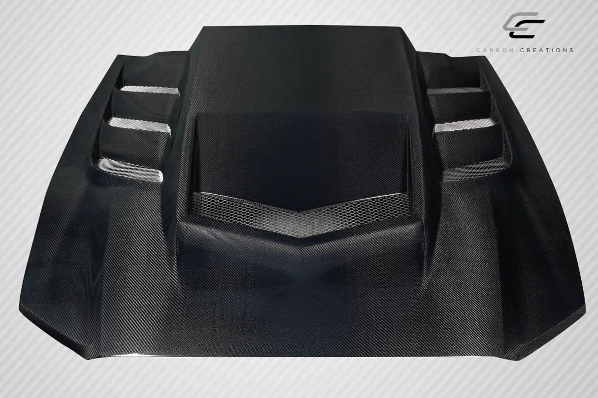 2013-2014 Ford Mustang Interceptor Style Hood - Carbon Fiber