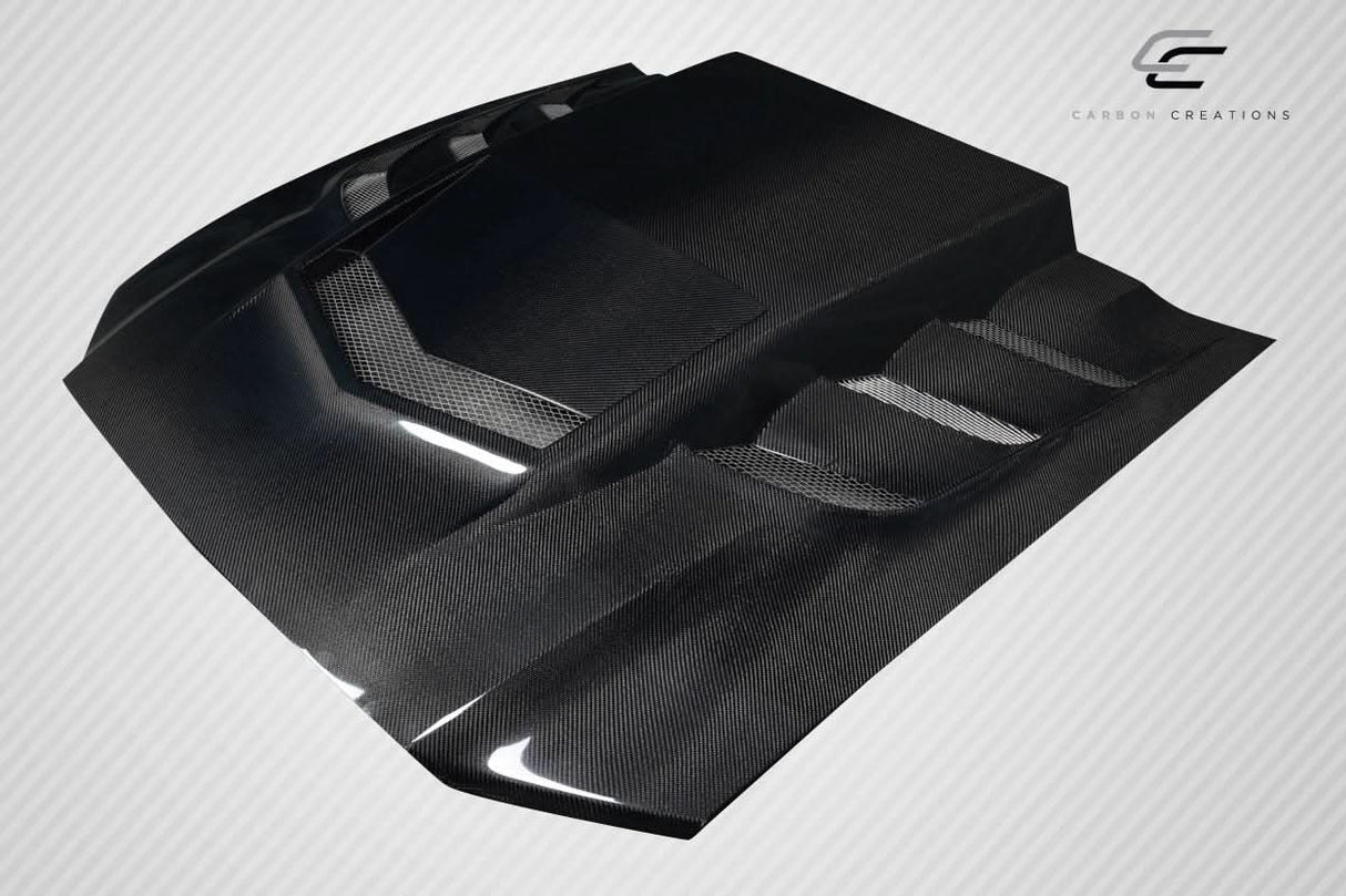 2013-2014 Ford Mustang Interceptor Style Hood - Carbon Fiber