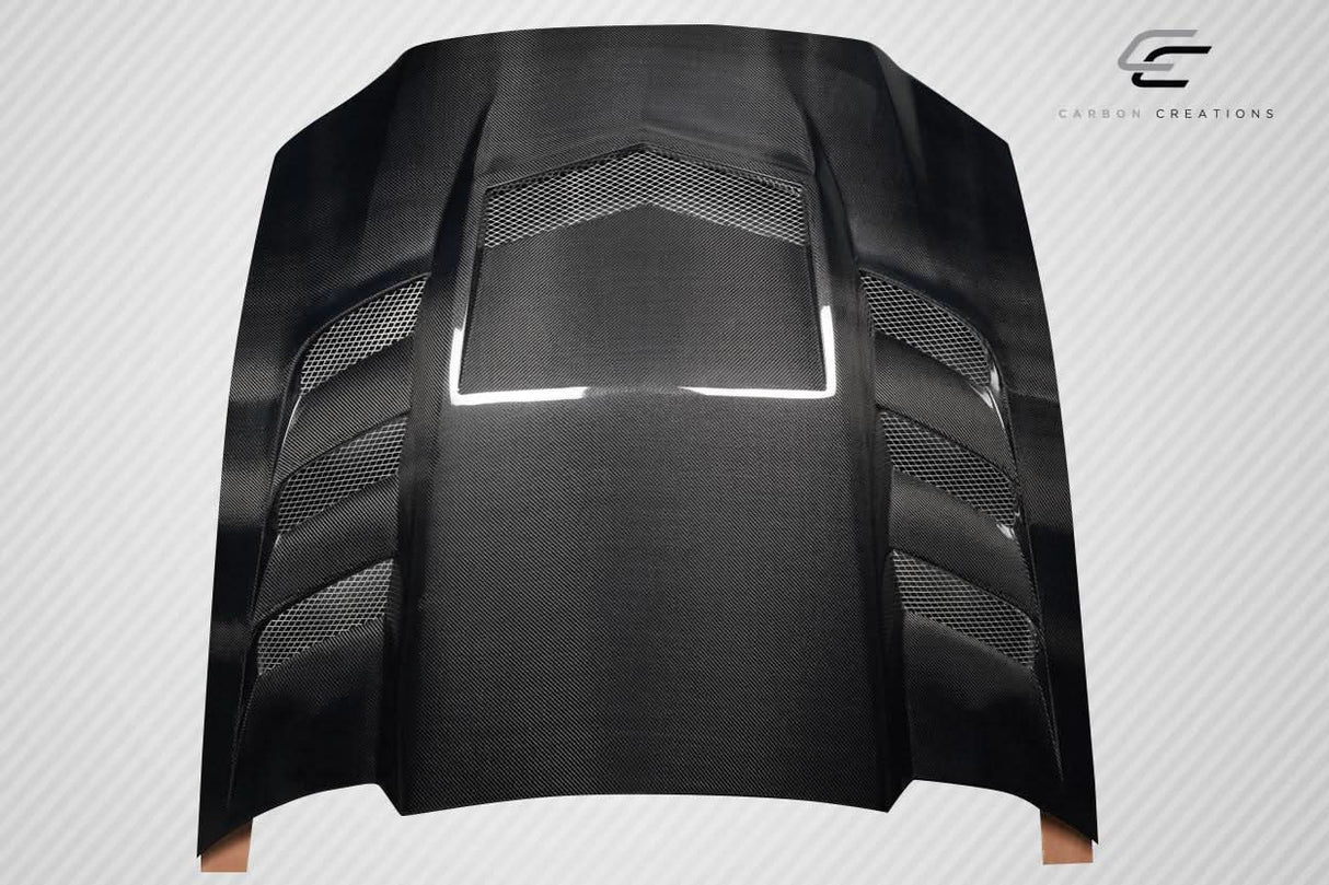 2013-2014 Ford Mustang Interceptor Style Hood - Carbon Fiber