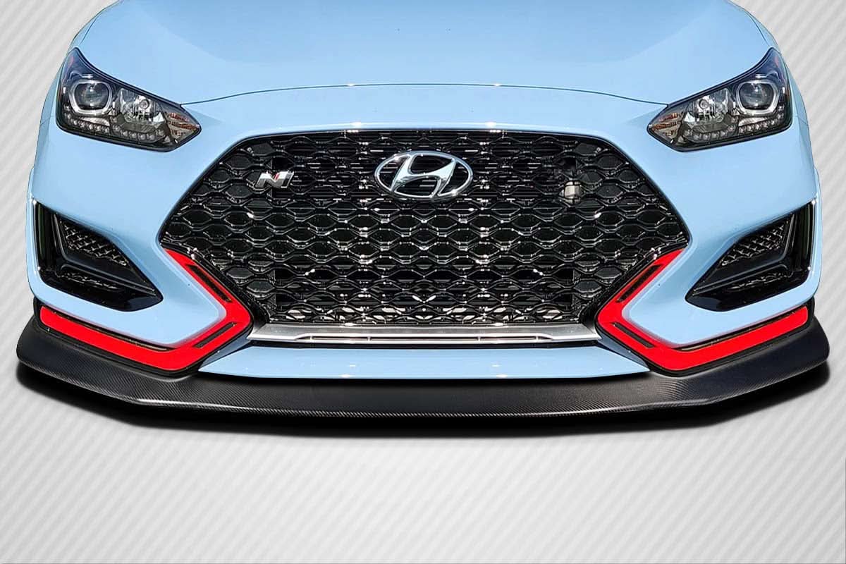 2019-2022 Hyundai Veloster N Aerotune Style Front Lip Spoiler - Carbon Fiber