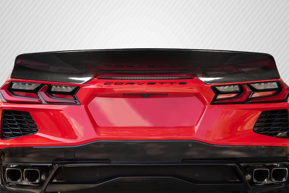 2020-2025 Chevrolet Corvette C8 Duckbill Style Rear Wing Spoiler - Carbon Fiber
