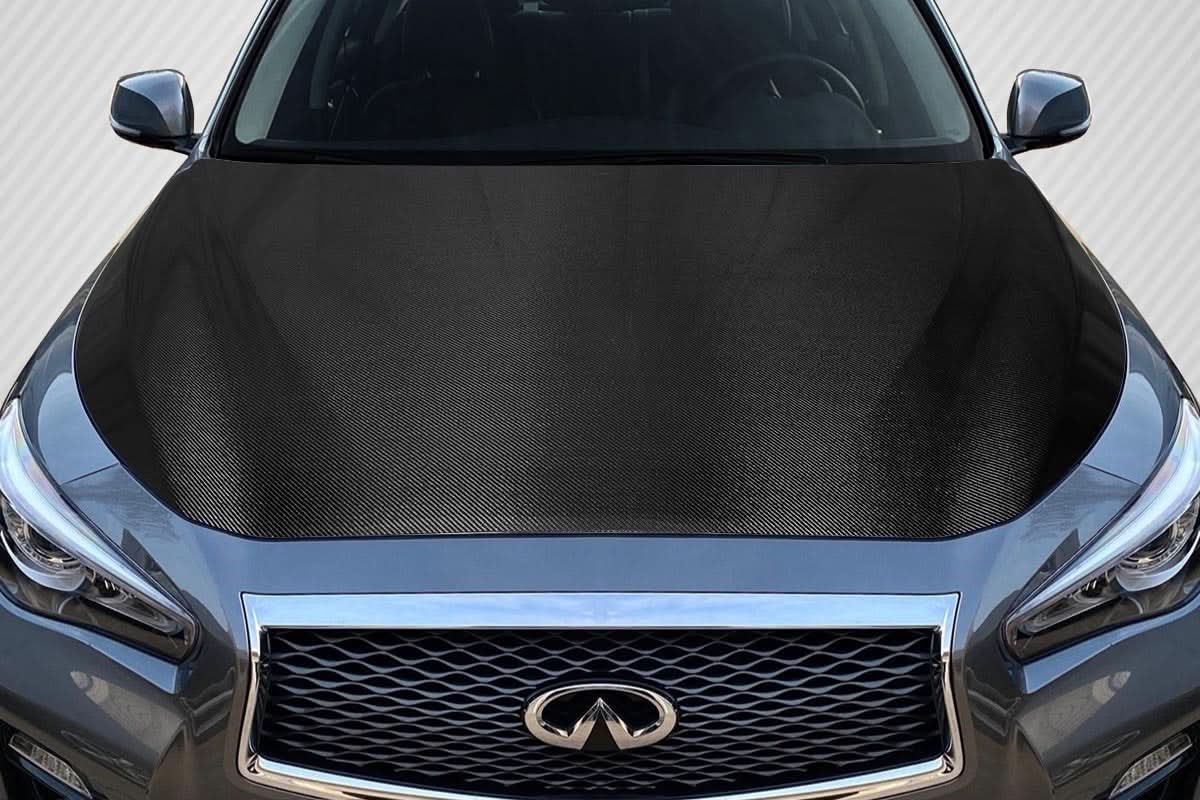 2014-2023 Infiniti Q50 OEM Look Hood - Carbon Fiber