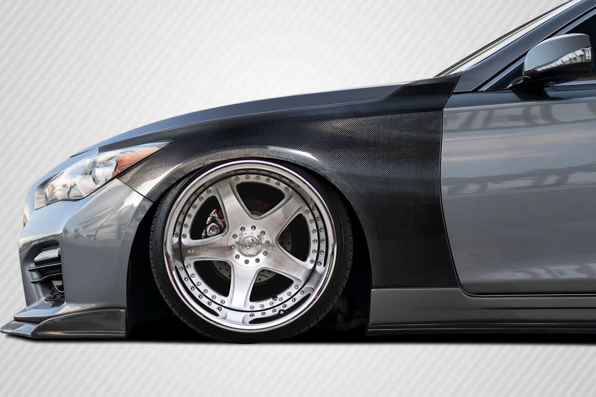 2014-2023 Infiniti Q50 OEM Look Fenders - 2 Pieces - Carbon Fiber
