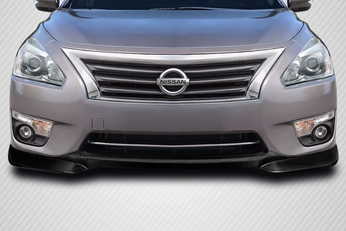2013-2015 Nissan Altima Streak Style Front Lip Spoiler - Carbon Fiber