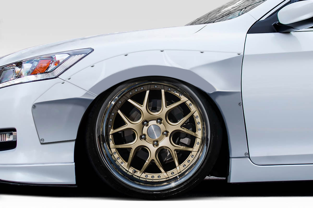 2013-2017 Honda Accord RX Style Front Fender Flares 2 Piece - FRP