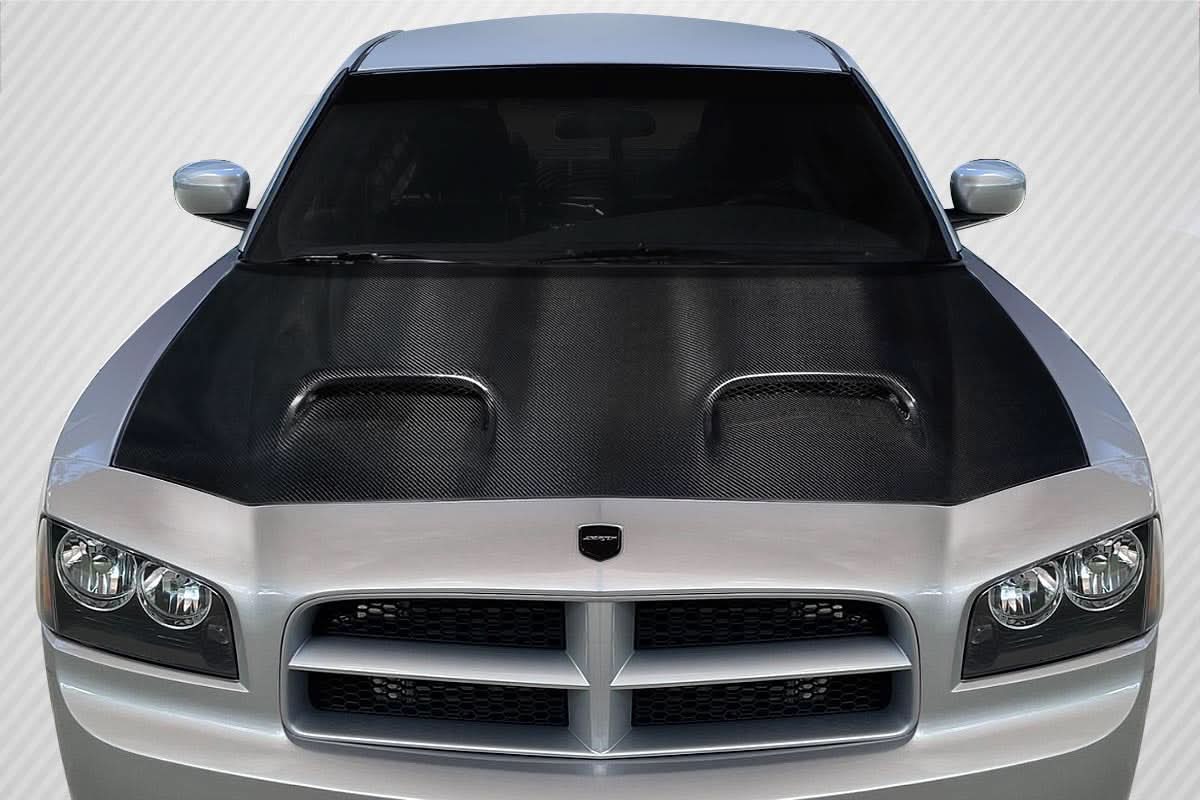 2006-2010 Dodge Charger Redeye Look Hood - Carbon Fiber
