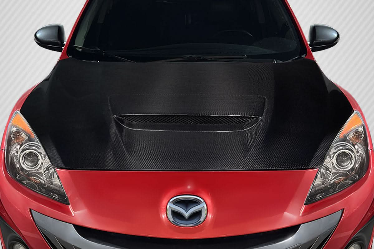 2010-2013 Mazda MazdaSpeed 3 OEM Style Hood - Carbon Fiber