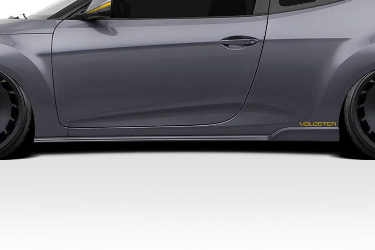 2012-2017 Hyundai Veloster Bailer Style Side Skirt Splitters - FRP