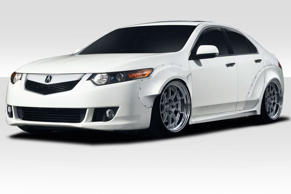 2009-2014 Acura TSX Khan Style Wide Body Fender Flare Kit - FRP