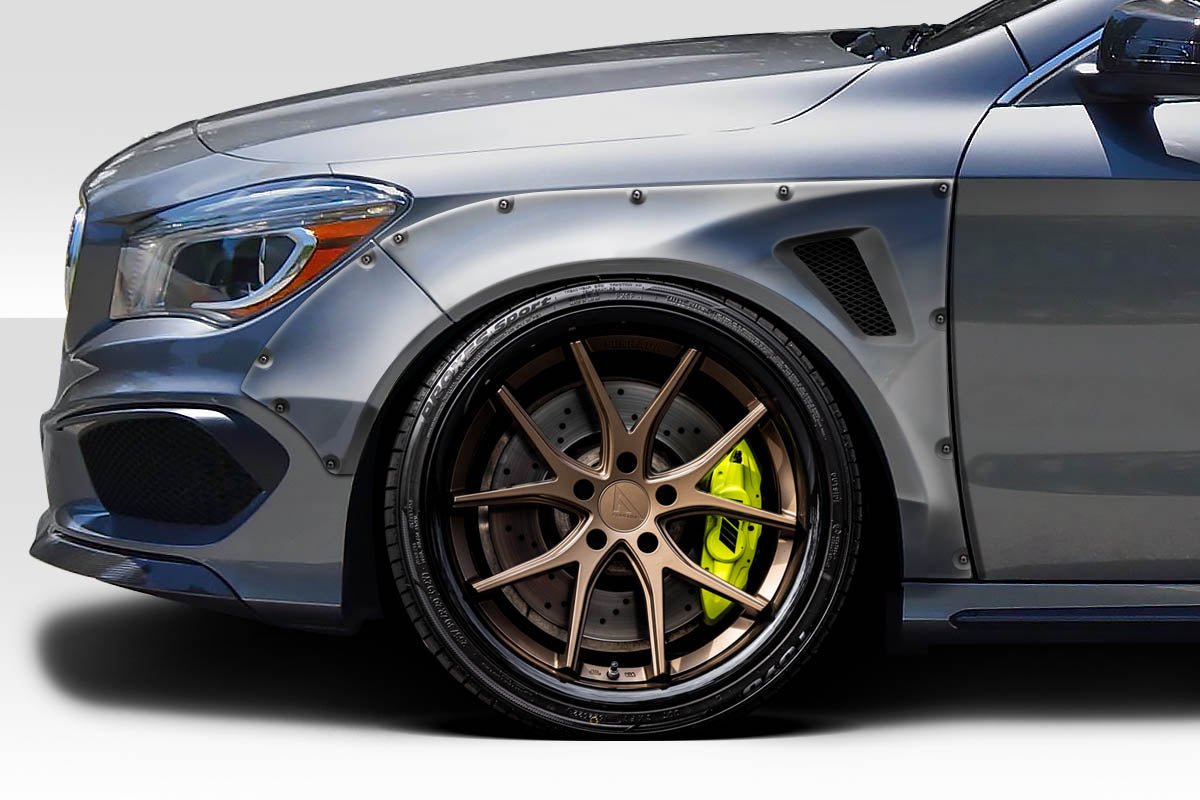 2014-2015 Mercedes CLA Class Facta Style Front Fender Flares - FRP