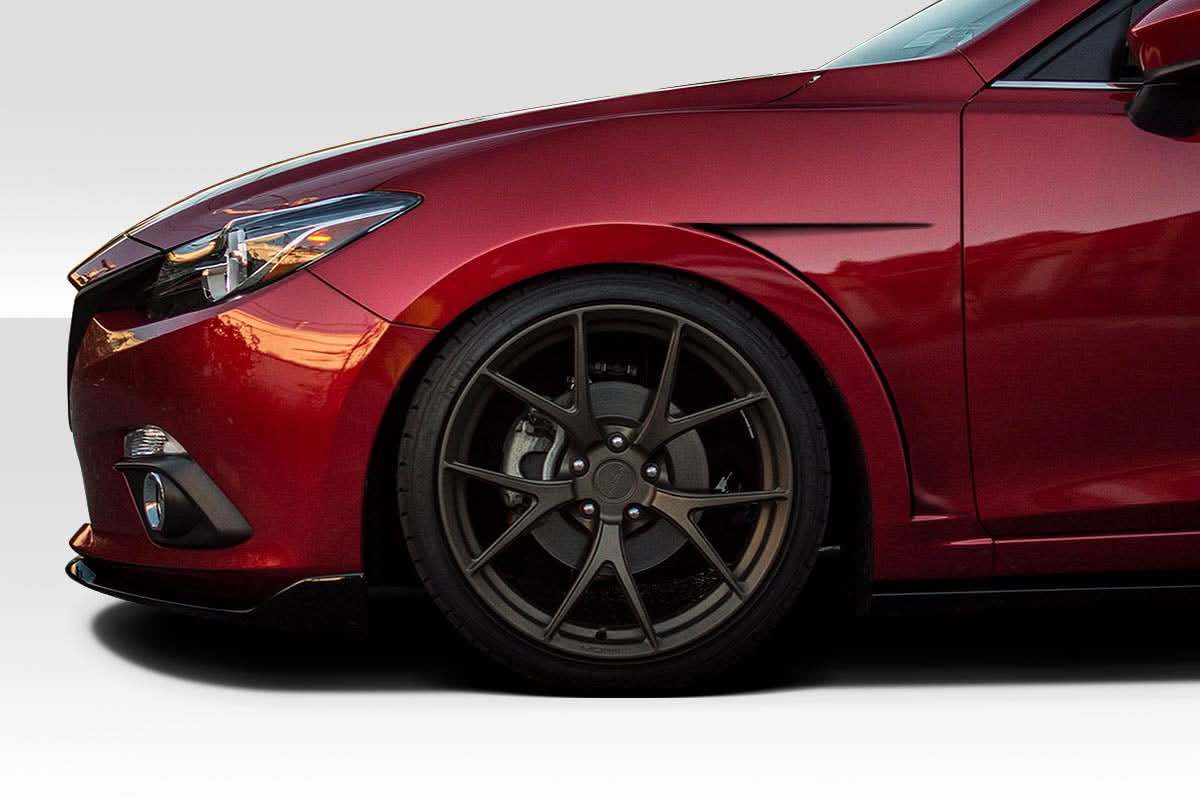 2014-2018 Mazda 3 Macer Style Front Fenders - 2 Piece - FRP