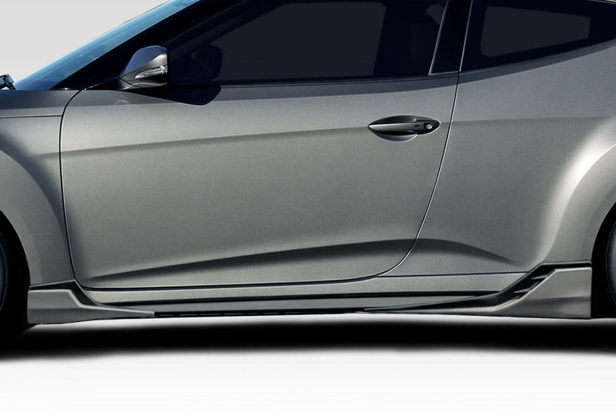 2012-2017 Hyundai Veloster Turbo Minda Style Side Skirt Rocker Panel Splitters - FRP