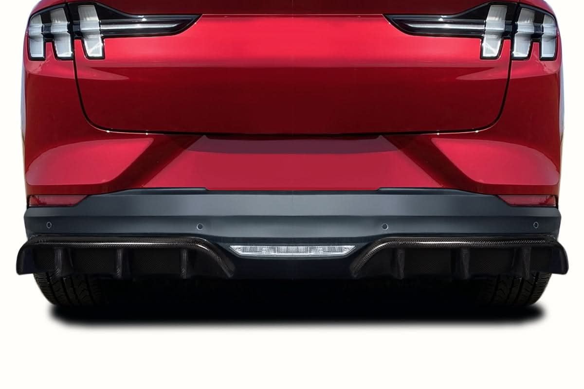 2021-2025 Ford Mustang Mach-E Mystic Style Rear Diffuser - Carbon Fiber