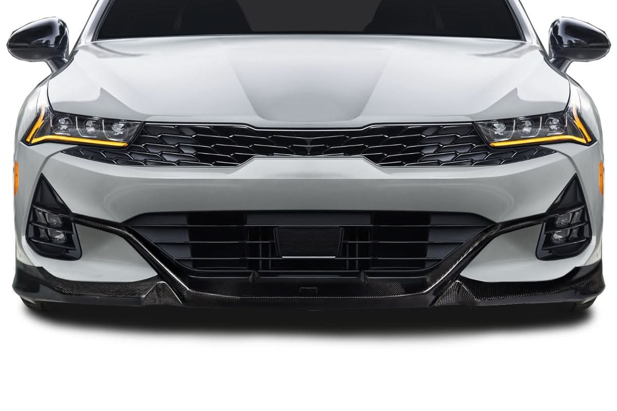 2021-2024 Kia K5 Forge Style Front Lip Spoiler Air Dam - Carbon Fiber