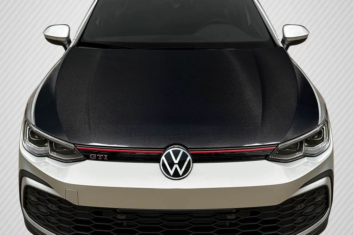 2022-2023 Volkswagen Golf GTI OEM Look Hood - Carbon Fiber