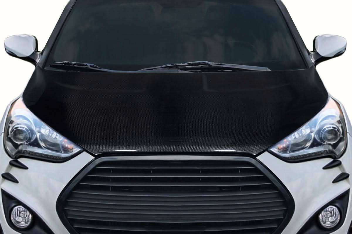 2012-2017 Hyundai Veloster OEM Look Hood - Carbon Fiber