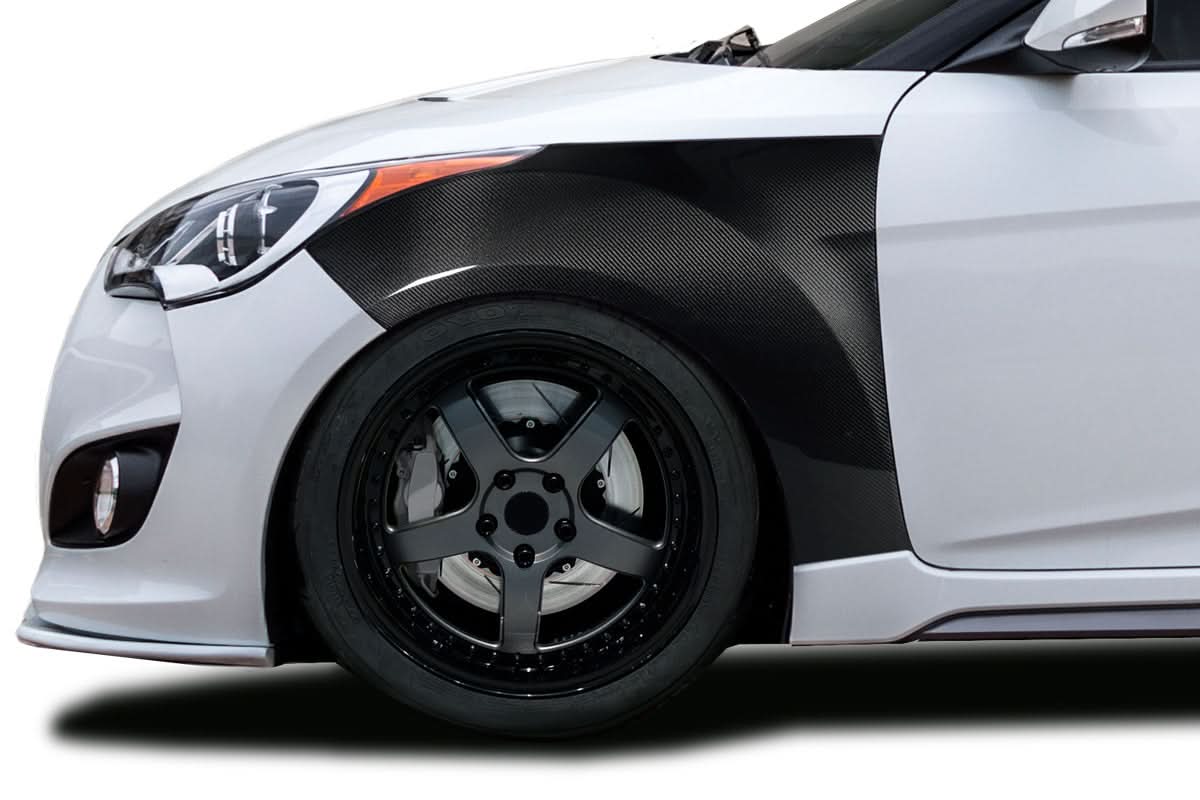 2012-2017 Hyundai Veloster OEM Look Front Fenders - Carbon Fiber