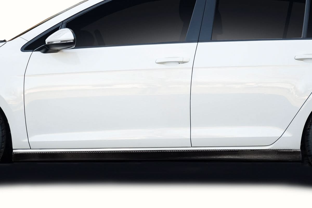 2015-2021 Volkswagen Golf / GTI Silk Style Side Skirt Rocker Panels - Carbon Fiber