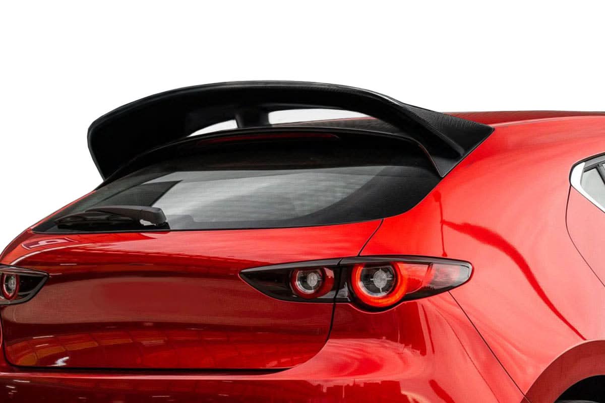 2019-2025 Mazda 3 Elements Style Rear Wing Spoiler - Carbon Fiber